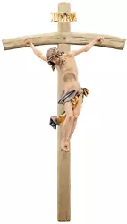 Buy New Hand Carved Wooden Baroque Jesus Cross Crucifix Sculpture Var Sizes & Colors • 1,416.70£