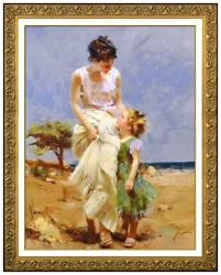 Buy Pino Daeni Joyful Memories Hand Embellished Giclee On Canvas Signed Female Art • 2,385.98£