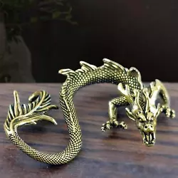 Buy Brass Mini Chinese Dragon Sculpture Ornament Decoration Adorable 2024 Year Of • 7.66£