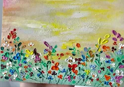 Buy Abstract Landscape Floral Oil Painting/Original Art/Nature Expressionism/Miniatu • 15.99£