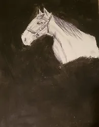 Buy Drawing Of Horse In Ball Point And Oil Pastel A4 • 30£