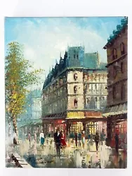 Buy Original Oil Painting By T. CARSON SIGNED Downtown France  • 27.99£
