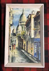 Buy Montmartre- Acclaimed  Artist M Anino - Vintage Oil -Rue Chevalier De La Barre • 125£