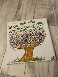 Buy Canvas Original One Off 6x6” Find Out Who You Are & Do It On Purpose Quote Tree • 1£