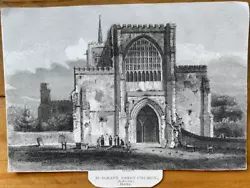 Buy Antique Print St Albans Abbey Church (the West End) C1860 • 5£