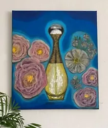Buy 70×60 Picture Painting Art Hand Painted Oil PASTEL PERFUME Original Modern FLOWERS  • 235.53£