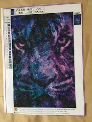 Buy Completed Diamond Art Painting Picture, Purple Tiger • 6£