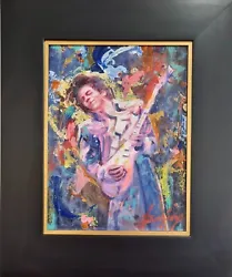 Buy Original Mario Mendoza Oil Painting Canvas Prince Doves Cry Abstract Elec Guitar • 1,450£