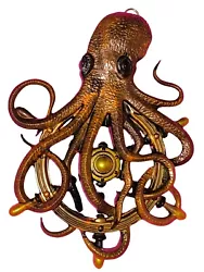 Buy Homemade Resin Wall Art Sculpture Medium Octopus And Ship Wheel  • 5£
