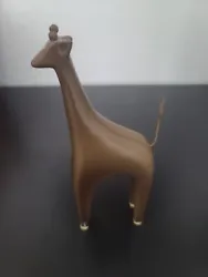 Buy Vintage  MCM Wood & Metal Giraffe Sculpture Animal Brutalist  • 16.63£