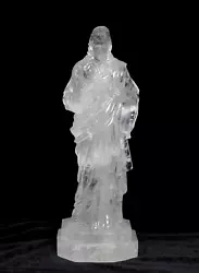 Buy Sacred Heart Of Jesus Statue Sculpture Natural Rock Crystal Quartz 12  • 866.24£