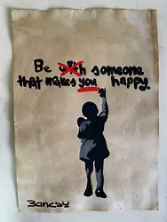 Buy Banksy Painting On Paper (handmade) Signed And Stamped Mixed Media Broke • 45.50£