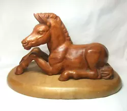 Buy Faust Emanuel Lang (1887-1973) Carved Sculpture Wood Seated Thoroughbred Horse • 224.99£