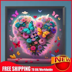 Buy 5D DIY Full Round Drill Diamond Painting Colourful Flowers Kit Home Decor30x30cm • 4.71£