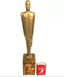 Buy Unusual Stylised Art Deco Figure Award Merit Brass • 125£