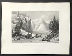 Buy Montmorency Falls & Cone Near Quebec Engraved Print After W Purser 1844 • 18.76£