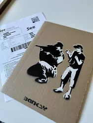 Buy Rare Art Dismaland Spray Cardboard Painting WSM Banksy + Tickets • 30£