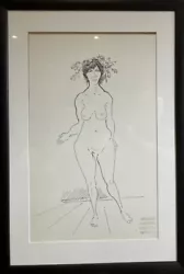 Buy Vintage Original Painting EARTH GODDESS Drawing By Gabriel Coldefy 1911-1988 • 45£