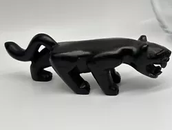 Buy Vintage Black Panther Handcrafted Resin Mid Century Modern 6” Long Marbled • 24.86£