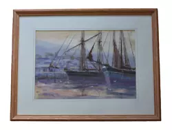 Buy Superb Desmond V C Johnson (1922 - 2022) Original Mixed Media Painting Of Boats • 195£