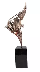 Buy Scalaria Golden Fish Author's Sculpture Bronze Pedestal Natural Black Stone • 4,803.72£