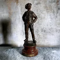 Buy Rare Vintage Gamins De Paris Bronze Statue Of A Boy Signed By Artist • 29.99£