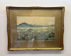Buy Antique 19th Century Signed Watercolour, Sheep Mountainous, Seascape Scene • 70£
