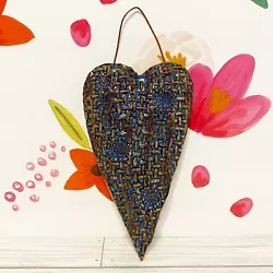 Buy Handmade Folk Art Ceramic HEART Wall Hanger Artist Mindy Meyers  • 16.72£