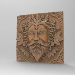 Buy STL File Model Relief 3D Printer CNC Carving Machine Router Green Man Sculpture • 2.32£