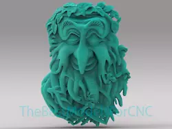 Buy 3D Model STL File For CNC Router Laser & 3D Printer Green Man Face Funny • 2.47£