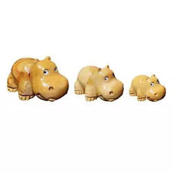 Buy Hippoes Figurine Ornament Home Decoration Animal Statue For Shelf Desk Shelves • 8.48£