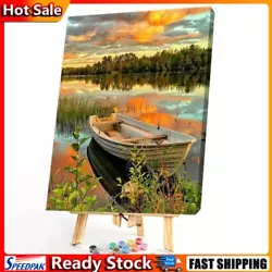 Buy Painting By Numbers DIY Boat Grove Hand Painted Canvas Oil Art Picture Craft Kit • 7.64£