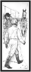 Buy Jay Boyd Kirkman Large Original Charcoal Pastel Painting Signed Horse Racing Art • 3,925.79£