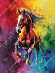 Buy 5 Piece Bundle Of Canvas Design Horse Paintings - Digital Art - Wall Art - Print • 2.83£