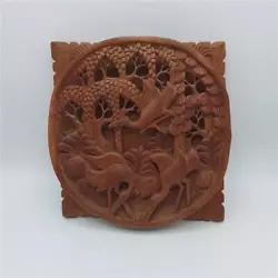 Buy Bali Wood Hand Carved Panel - Carving Of Birds In Trees Ubud 1994 9  X 9.5  • 15£