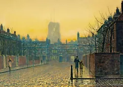 Buy JOHN ATKINSON GRIMSHAW CANVAS PICTURE PRINT WALL ART - Old Chelsea • 17.95£