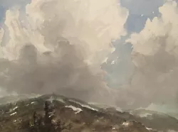 Buy Linn C 2003  Impressionist Mountain Rural Big Sky Landscape Watercolor Painting • 208.39£