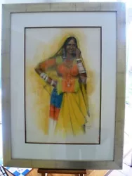 Buy Painting: Traditional Indian Costume. Framed & Mounted, Artist: Harshada Kerkar☆ • 59£