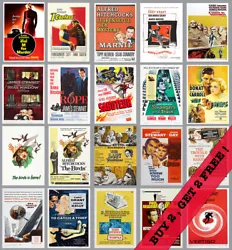 Buy Alfred Hitchcock Film Posters Movie Prints A4 A3 • 7.99£
