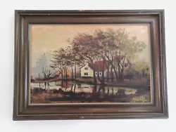 Buy Large Dutch Antique Oil Painting On Canvas Framed ,signed Nagels • 85£