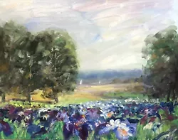 Buy Nino Pippa 14 X18' Original Oil Painting Tuscany Iris Lilie Florencia Field COA • 1,894.46£