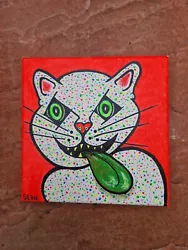 Buy Green Eyed Kat Artist Sean Knowle Bristol,vibrant Art Canvas Unusual • 4£