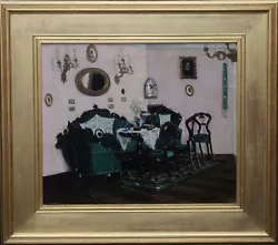 Buy Edwardian Oil Painting Scottish Interior  Sitting Room 1911 Art Gilt Frame • 5,000£