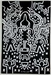 Buy Keith Haring  (Handmade) Painting On Canvas  Signed And Stamped • 393.75£