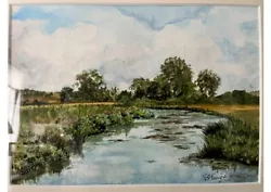 Buy A Watercolour Landscape By V.J.Trezise 27x19cm • 40£