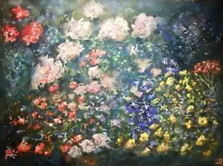 Buy Original Soft Pastel Painting Flowers On Sand Paper,Klimt Inspired • 54.50£