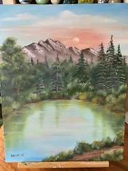 Buy Vintage Bob Ross Style Oil Painting 16x20 • 20.67£