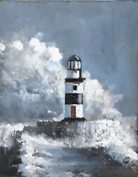 Buy Original Acrylic Painting Seaham Lighthouse, County Durham. By Sw Ward  • 25£