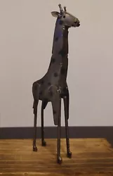 Buy Unique Recycled Metal Giraffe Sculpture Handmade Decor Folk Art Made In Mexico • 18.40£