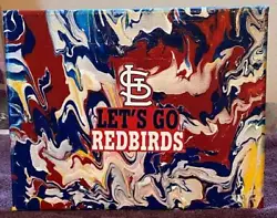 Buy Abstract Acrylic Painting  Go Redbirds  Painted By A Local Ozark Artist -- ME!   • 20.66£